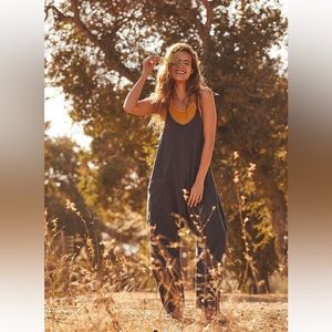 Free people hot shot onesie washed black color